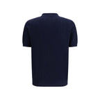 Blue Cotton Polo Shirt