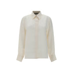 White Silk Pattern Shirt