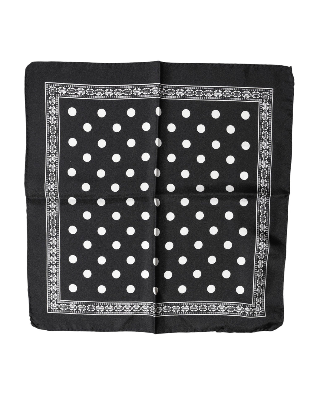 Black Polka Dot Square Handkerchief Scarf