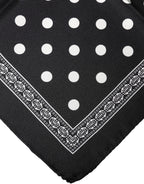 Black Polka Dot Square Handkerchief Scarf