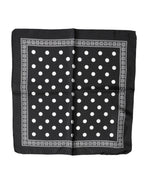 Black Polka Dot Square Handkerchief Scarf