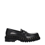 Black Leather Slip-On Loafers