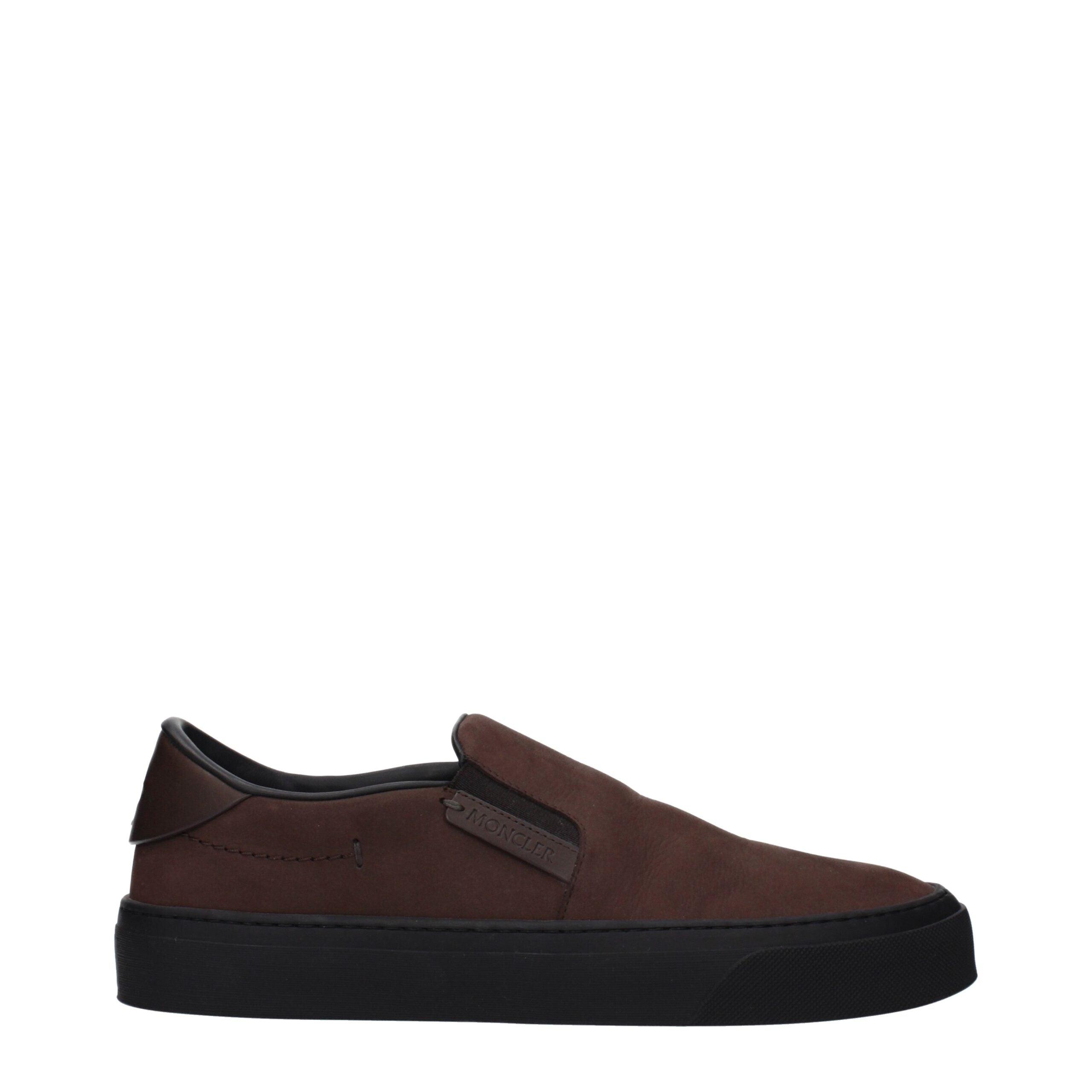 Brown Leather Slip-On Loafers