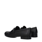 Black Leather Slip-On Loafers