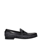 Black Fabric Slip-On Loafers