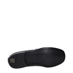 Black Fabric Slip-On Loafers