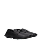 Black Leather Slip-On Loafers