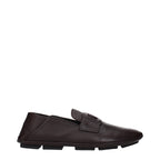Brown Leather Slip-On Loafers
