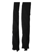 Black Wool Knitted Neck Wrap Shawl Men Scarf