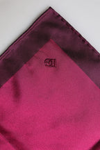 Maroon Silk Lace Stole Square Foulard Scarf