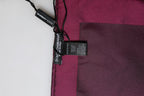 Maroon Silk Lace Stole Square Foulard Scarf