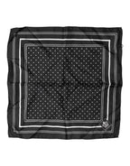 Scarf Black Poka Dot Men Square Handkerchief