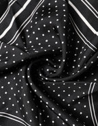 Scarf Black Poka Dot Men Square Handkerchief