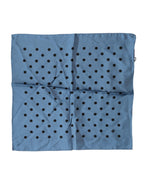 Blue Polka Dot Square Handkerchief Scarf