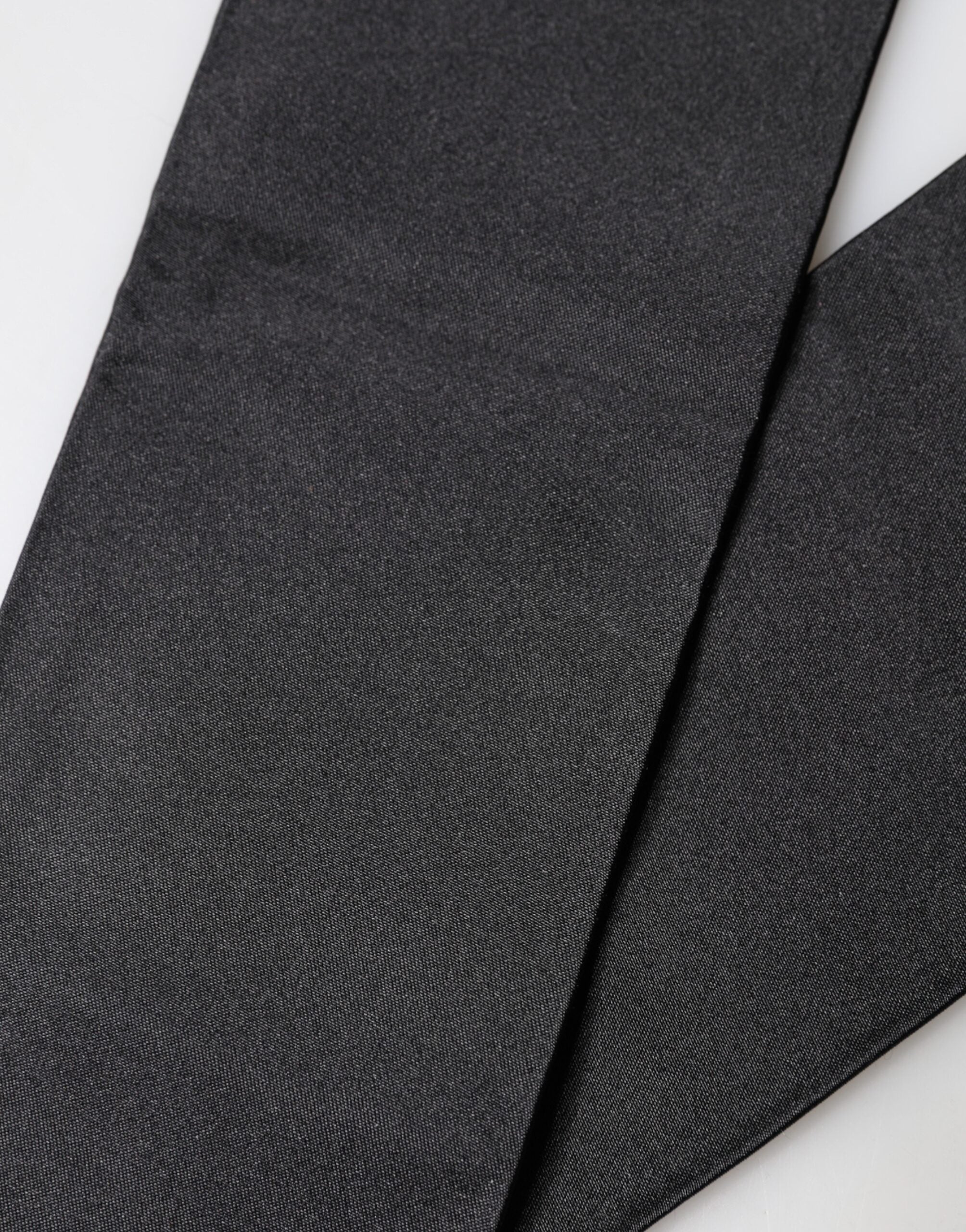 Black Silk Fringes Neck Wrap Foulard Scarf