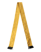 Yellow Silk Fringes Neck Wrap Foulard Scarf