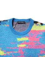 Multicolor Men Crew Neck Pullover Sweater