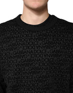 Black Monogram Crew Neck Sweatshirt Sweater