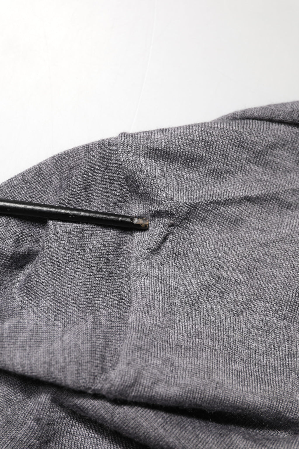 Gray Cashmere V-Neck Men Pullover Sweater