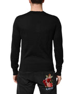 Black Cashmere V-Neck Men Pullover Sweater