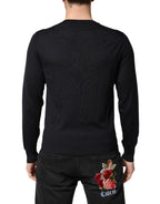 Black Cashmere V-Neck Men Pullover Sweater