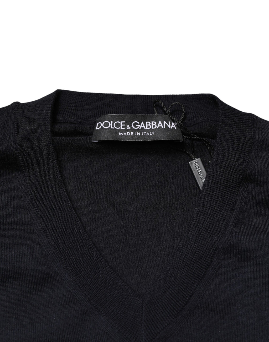 Black Cashmere V-Neck Men Pullover Sweater