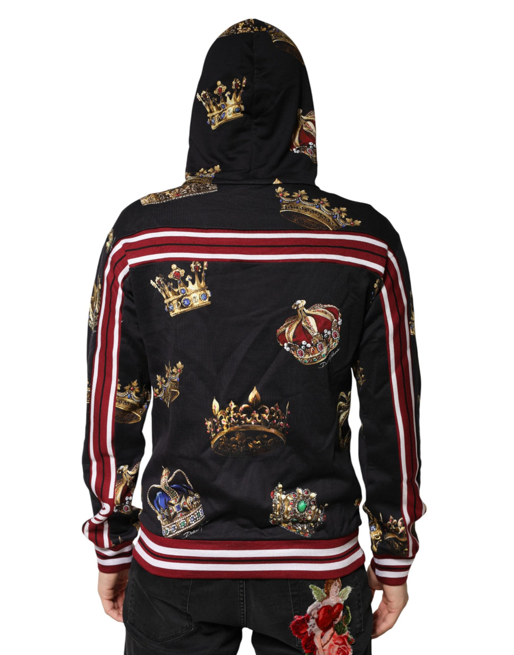 Black King Crown Hooded Sweatshirt Sweater