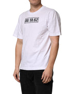 White Graphic Cotton Men Crew Neck T-shirt