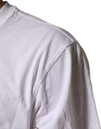 White Graphic Cotton Men Crew Neck T-shirt