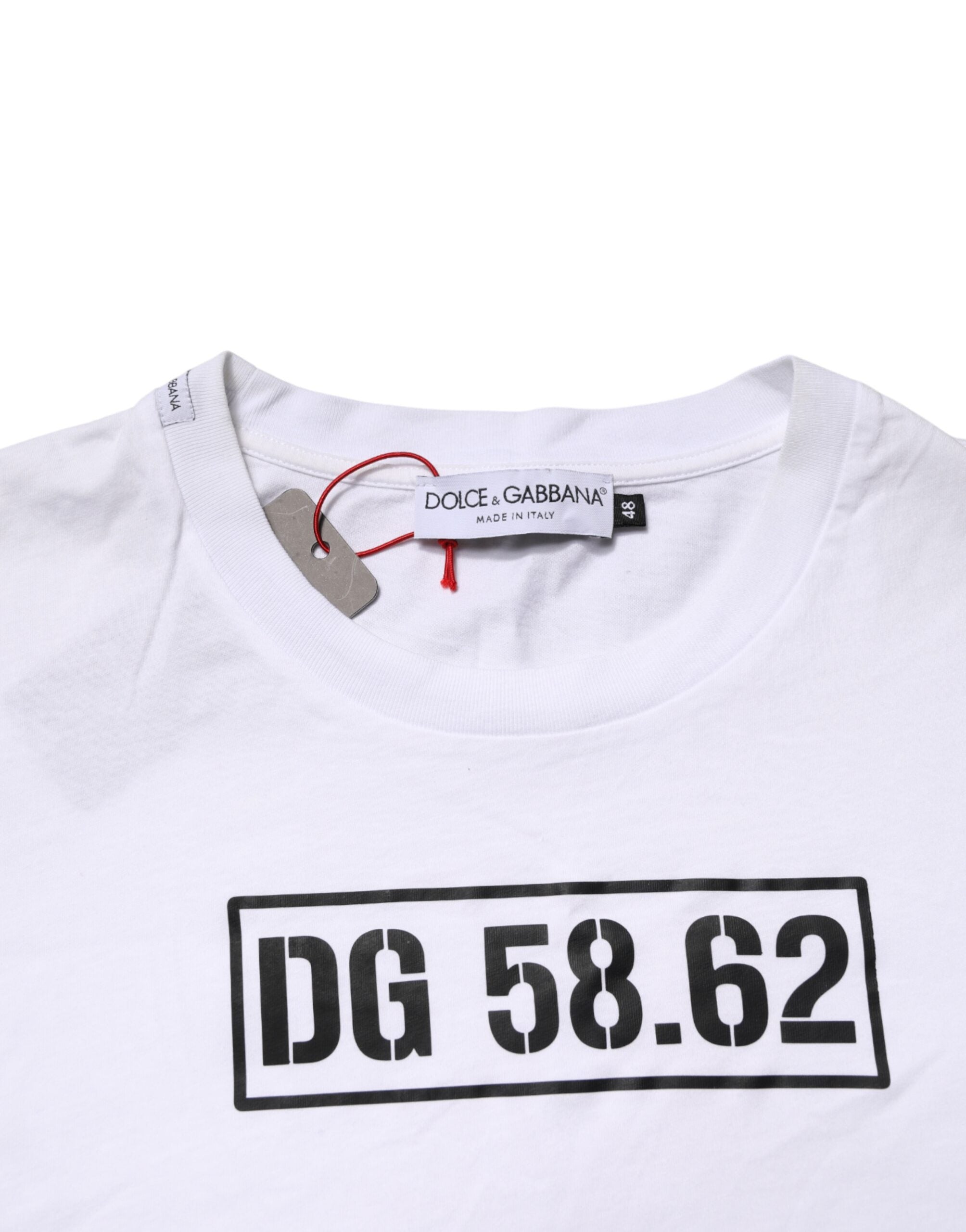 White Graphic Cotton Men Crew Neck T-shirt