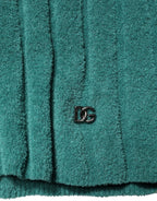 Dark Green Cotton Blend Men Crew Neck T-shirt