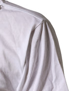 White Cotton Necklace Embellished T-shirt