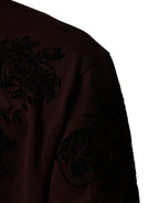 Maroon DG Crown Floral Crewneck Men T-shirt