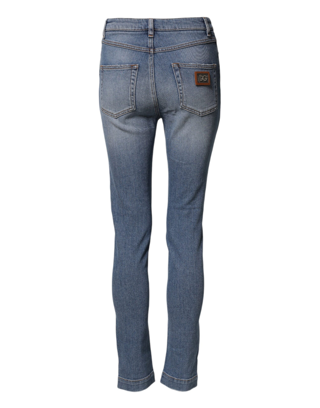 Blue Washed Cotton Skinny Denim Trouser Jeans
