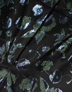 BlueGreen Floral Metallic Slim Trouser Pants