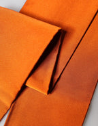Orange Silk Fringes Neck Wrap Foulard Scarf