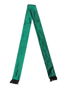 Green Silk Fringes Neck Wrap Foulard Scarf