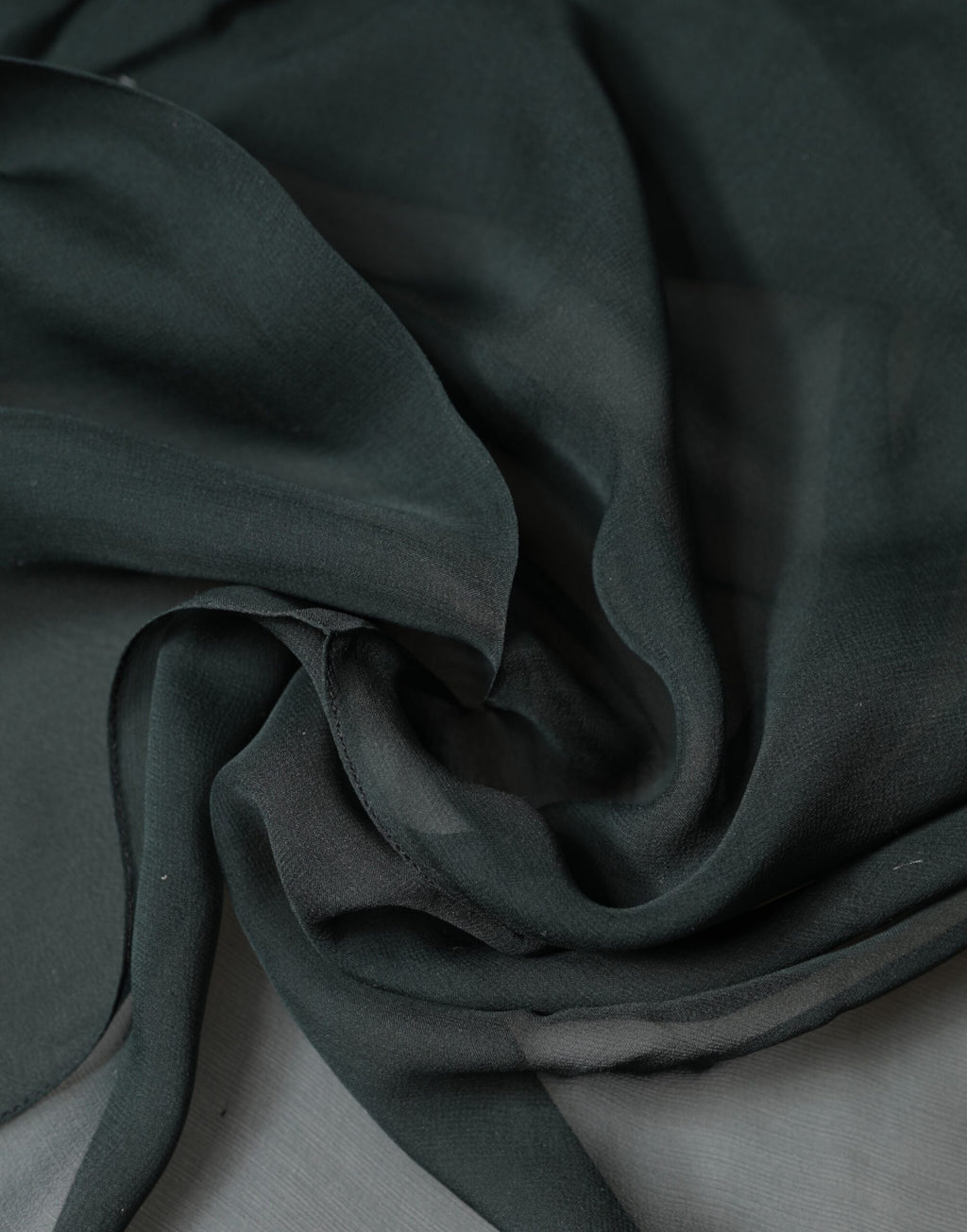Dark Green Silk Neck Wrap Foulard  Scarf