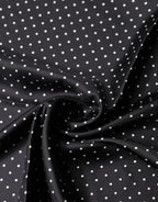 Black Polka Dot Silk Square Foulard Scarf
