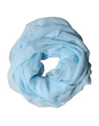 Light Blue Stole Silk Neck Wrap Shawl Scarf