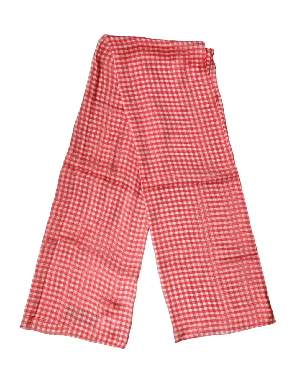 Red Checkered Plaid Neck Wrap Shawl  Scarf