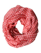 Red Checkered Plaid Neck Wrap Shawl  Scarf