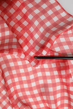 Red Checkered Plaid Neck Wrap Shawl  Scarf