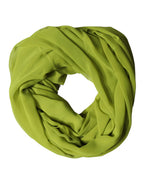 Green Polyester Stole Neck Wrap Shawl  Scarf