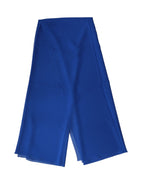 Blue Silk Stole Neck Wrap Shawl Men  Scarf