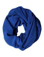 Blue Silk Stole Neck Wrap Shawl Men  Scarf