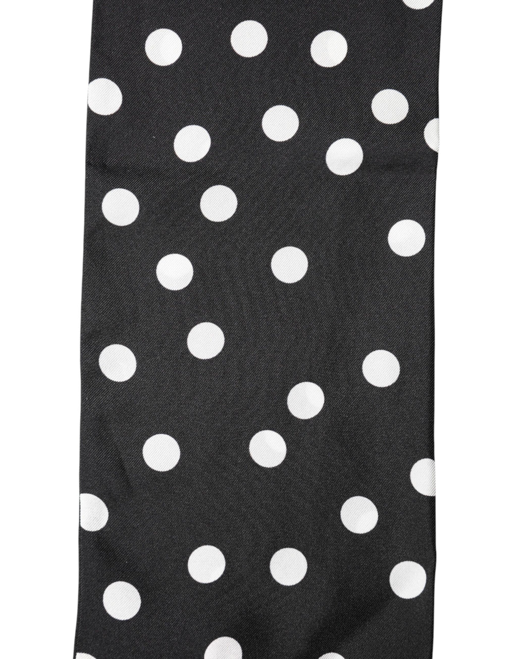 Scarf Black Polka Dot Silk Neck Wrap Foulard