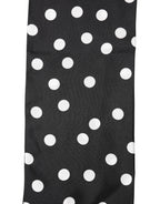 Scarf Black Polka Dot Silk Neck Wrap Foulard
