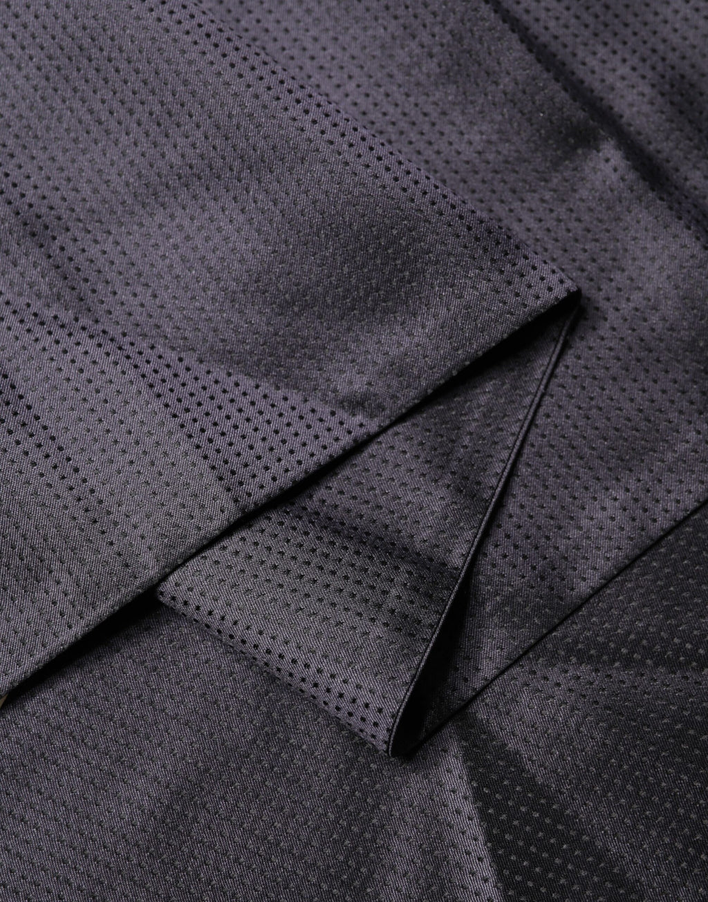 Black Satin Silk Fringes Neck Foulard Scarf