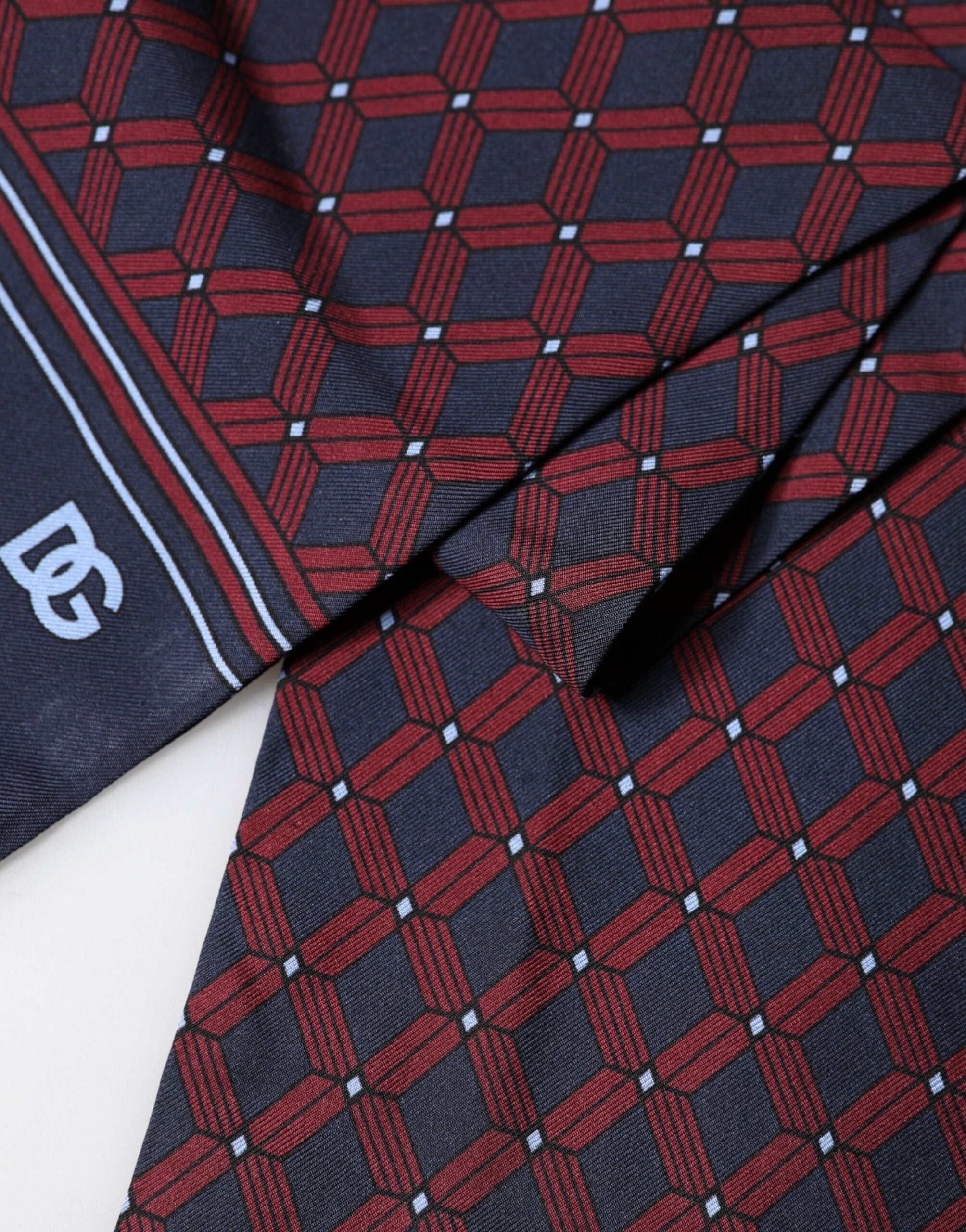 Maroon Patterned Fringes Wrap Foulard 138cm x 15cm Scarf